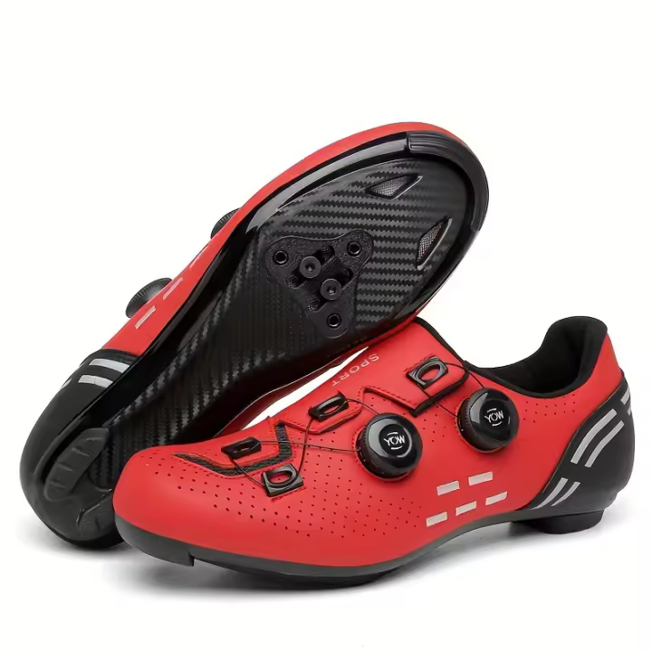 Zapatillas de ciclismo profesionales para hombres compatibles con calas SPD, zapatos deportivos transpirables para montar - 1