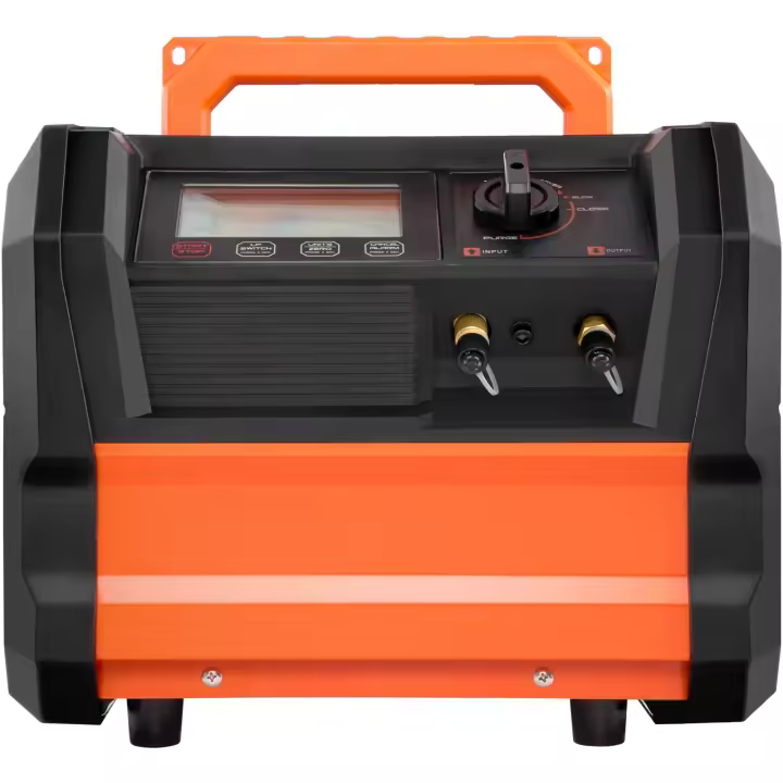 SucceBuy Máquina de recuperación de refrigerante, portátil de doble cilindro de 1 HP con motor sin escobillas, para automóviles y HVAC, reciclaje de freón - 1