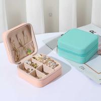 Caja organizadora de joyas de PU, organizador de anillos de viaje, soporte para collar, caja de exhibición de Joyas, bolsa contenedor de joyería de regalo - details 2