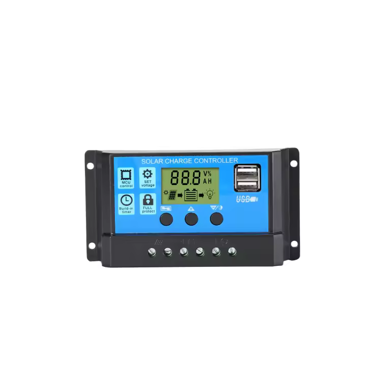 Controlador de carga solar USB, 12V, 24V, PWM, 30a - 1