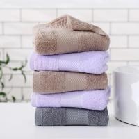 Toalla de microfibra para baño, 100% de algodón Toalla de baño, color rosa, gris, caqui y morado, regalo suave, superabsorbente, 35x75cm - details 2