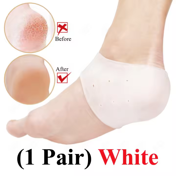 EiD-calcetines de silicona para el cuidado de los pies, Gel hidratante para el talón, finos, con agujero agrietado, protectores para el cuidado de la piel del pie, cojín para el cuidado de los pies, 2 piezas - 1