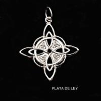 Colgante Nudo de Bruja Plata de Ley Totalmente Plata de Ley y Estuche Amuleto de gran protección y suerte - details 1