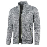 715 Suéter de punto con cremallera larga para hombre, mangas de terciopelo fino, top moderno, chaqueta grande, otoño e invierno - details 7