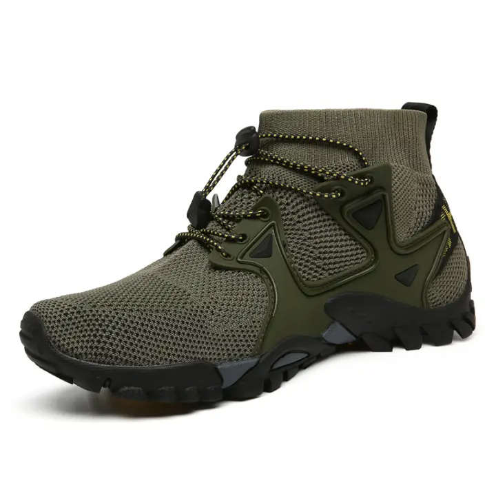 Zapatos de senderismo para hombre de secado rápido antideslizantes para deportes al aire libre, zapatillas de mujer para escalada de montaña, material de zanata y malla. - 1