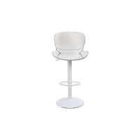 Youhauchair Taburetes Altos de Cocina Juego de 1, Taburete de Cocina con Respaldo y Reposapiés, Taburete de Bar de Lino Transpirable, Altura Regulable, Giratorios, Beige - details 11