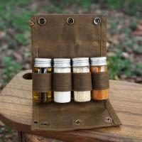 Bolsa de advertencia para botella de condimento portátil, paño encerado para exteriores, pequeña, ligera, impermeable - details 1