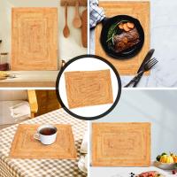 Manteles individuales de ratán antideslizantes, manteles individuales tejidos resistentes al calor para mesa de comedor, manteles individuales resistentes al calor para mesa de cena - details 6