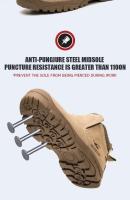 Zapatos de trabajo de seguridad para construcción y soldadura anticompresión para hombre, resistentes al desgaste, indestructibles, para uso en exteriores - details 5