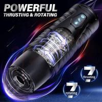 Embalaje privado SEXY Hannibal Masturbador masculino automático 7 modos giratorios de empuje Mastubador Copa Eléctrico Pocket Pussy Juguete sexual para hombres - details 7