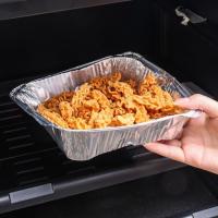 Bandeja de papel de aluminio para alimentos, caja de papel de aluminio antiadherente reutilizable para horno, herramientas para hornear barbacoa, bandeja para freidora de aire resistente al aceite, 6/7/8 pulgadas, 10 Uds. - details 2