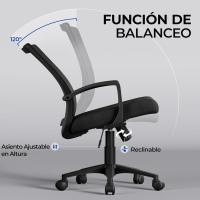 Silla de Oficina Regulable en Altura Multicolor de Malla con Función de Mecedora - details 5