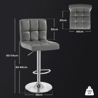 Taburete de Bar Estilo Vintage Regulable en Altura y Giratorio Material de Cuero Sintético - details 63