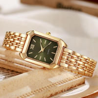 Nuevo Reloj de cuarzo cuadrado Simple para mujer y estudiante con banda de acero - details 4