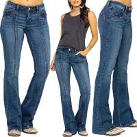 Jeans de Corte Medio para Mujer 2025 Pantalones Casuales de Denim Elástico para Talla XS-4XL - details 5