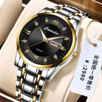 Hombre doble calendario reloj de cuarzo impermeable luminoso negocio - details 1