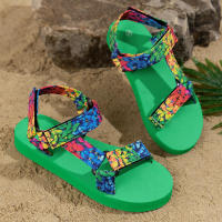 Verano plano ligero con sandalias de playa de punta redonda para mujer - details 30