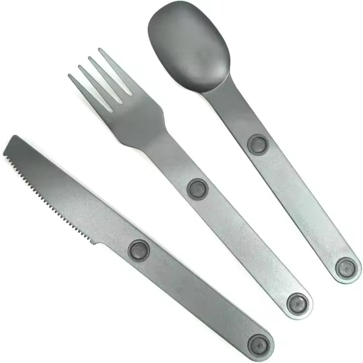 Entersports Juego de Cubiertos de Camping Magnético Set de Almuerzo para Niños - 1