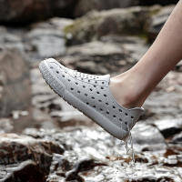 Al aire libre pareja agujero zapatos vadear tendencia de ocio sandalias de playa de los hombres y las mujeres transpirable suela suave hueco zapatos de lluvia - details 12