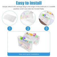 Almacenamiento de juguetes de baño para bebé de gran capacidad, diseño de malla, bañera multicompartimento, organizador de juguetes, fácil clasificación, secado rápido - details 8