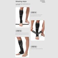 Calcetines tobilleros antideslizantes para pantorrilla, protección de manga de compresión, soporte elástico para pantorrilla, transpiración transpirable, baloncesto - details 10