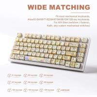 YUNZII Mousie MAO Profile Keycap Set, Cute 143 Keys Dye Sublimation Custom Keycaps, Full-Key for MX Switch nical Keyboard - details 2