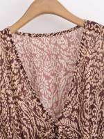 Ropa de mujer europea y americana vestido estampado decorativo laminado de mujer vestido popular regalo - details 6