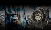 SHUNWAY Reloj electrónico multifuncional para hombre, resistente al agua, para deportes de adultos, a la moda, para exteriores - details 1
