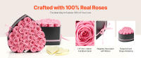 SucceBuy 27 Rosas Preservadas en una Caja en Forma de Corazón, Ramo de Flores de Larga Duración, Regalo para Mujeres, Esposas, Madres, Cumpleaños, Aniversario, Día de San Valentín, Navidad, Rosa - details 1