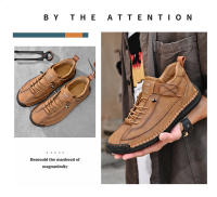 Zapatos de cuero de moda para hombres populares herramientas al aire libre costura retro media y alta parte superior de la moda casual zapatos de cuero de los hombres zapatos casuales. - details 25