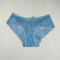 Conjunto de bragas de encaje transparente para mujer, ropa interior Sexy de malla Floral, bragas eróticas transparentes de talla grande, 3 S-XL. - details 5