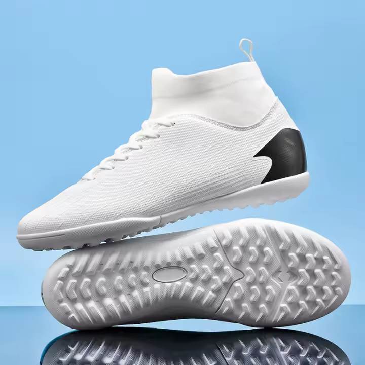 Alta parte superior transpirable zapatos de fútbol hierba artificial antideslizante zapatillas - 1