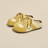 Suela gruesa 3 cm altura interior aumento bolsa cabeza media zapatillas mujer verano desgaste 2025 nuevas sandalias feas y lindas de un pedal zapatos Boken - details 4