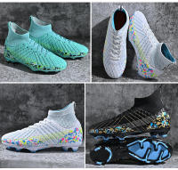 Botas de fútbol para hombre, botines de fútbol TF/FG, zapatos de entrenamiento resistentes al desgaste para niños, zapatillas antideslizantes para exteriores, talla 34-45 - details 4