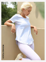 Camiseta deportiva de manga corta para mujer, Top ligero de gimnasio, suave y transpirable, CTQ - details 12