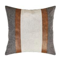 Funda de cojín de lino de retales, cubierta de almohada de cuero para sofá, decoración del hogar, novedad - details 9