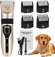 Pilarmuture Cortapelos para Perros, Cortapelos para Perros con 4 Peines Protector, Cortapelos Eléctrico Recargable de Bajo Ruido, Herramientas para Todos los Mascotas, Cortapelos para Perros, Afeitadora para Perros, Oro - details 0