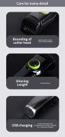 Afeitadora eléctrica portátil, recortadora inalámbrica para bigote, nariz, cuerpo, ingle y cara, afeitadora húmeda y seca, afeitadora recargable por USB - details 8