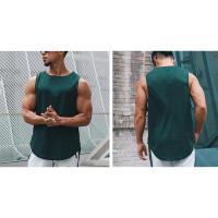 Summer Gym Tank Top Men Mesh Clothing Quick Dry Bodybuilding Sleeveless T Shirt Fitness Singlets Basketball Sports Muscle Vest - details 2