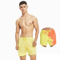 Pantalones cortos de playa que cambian de color al agua, bañadores de estilo caliente que cambian de color, sensación cálida - details 3