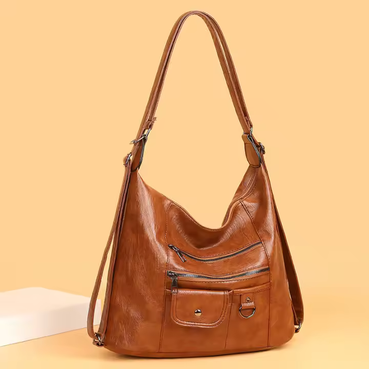 Bolsos de Cuero PU Suave de Lujo Multi Bolsos para Mujeres Bolsa Tote Europea de Gran Capacidad para Compras Bolsa Cruzada Hobo - 1