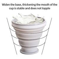 Taza de silicona para exteriores cubierta de 300 ml, suministros para acampar, taza VIE plegable portátil para senderismo y bebidas - details 1