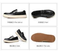 Zapatos de cuero para hombre, tendencia plataforma, zapatos casuales de moda ligera, zapatos de hombre - details 19