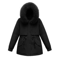 Parka cálida de invierno, abrigo de algodón polar con capucha de piel y bolsillos para clima frío al aire libre - details 5