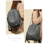 Mochila de cuero suave para mujer, bolso de un solo hombro, bolso escolar, bolso de viaje de gran capacidad, bolso de ocio versátil, moderno y nuevo. - details 10