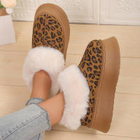 Botas de nieve con estampado de leopardo, engrosadas y de terciopelo para mantener el calor y usar a la moda antideslizante. - details 9