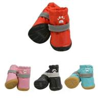 4 unids/set calzado para mascotas zapatos impermeables para perros antideslizantes resistentes al desgaste botines para cachorros zapatos reflectantes para la lluvia para mascotas perros pequeños y medianos - details 1