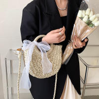 Bandolera tejida de paja para mujer, hecho a mano Bolso pequeño, bolso bohemio de playa de ratán, Verano - details 3