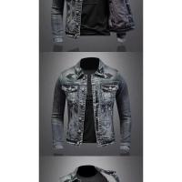 Chaqueta vaquera Vintage para hombre, tendencia de calle, ropa holgada de motociclista para montar en la calle, ropa informal bonita con solapa abotonada para hombre - details 9