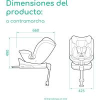 Silla Coche 360, 0-12 años, 40-150 cm, Silla Coche, Instalación Pata Apoyo, Giro 360, 8 Posiciones Reclinación, 12 Posiciones Reposacabezas, Full Black - details 5